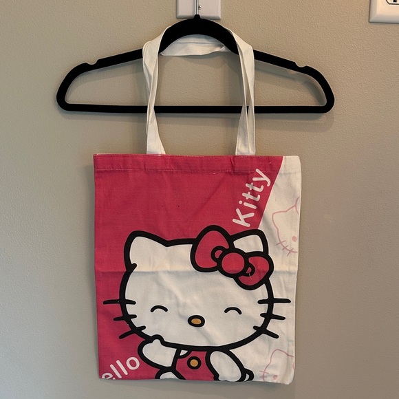 Hello Kitty Other - Hello Kitty Pink and White Tote Bag